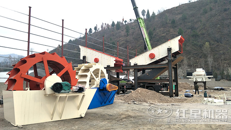 輪式小型砂石分離機(jī)多少錢(qián)一臺(tái)，帶生產(chǎn)線案例